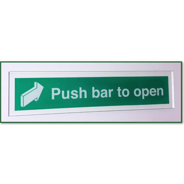 Push Bar To Open Acrylic Sign