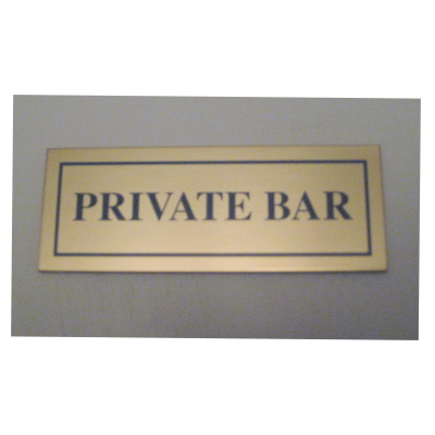 Private Bar Sign