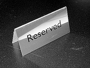 Reserved Sign - Large