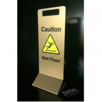 Brass Effect Floor Sign