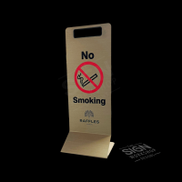 Brass Effect Floor Sign Brass Effect Floor Sign