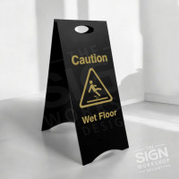 Deluxe Matt Black Acrylic Floor Sign