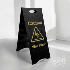 Deluxe Matt Black Acrylic Floor Sign