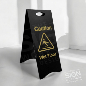 Deluxe Matt Black Acrylic Floor Sign