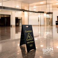 Deluxe Matt Black Acrylic Floor Sign