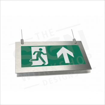 Brushed-Silver-Fire-Exit-Signs-Hanging-(BS-EN-ISO-7010)