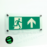 Polished Acrylic Wall Mounted Fire Exit