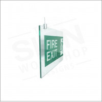 Polished Acrylic Hanging Fire Exit Sign