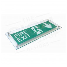 Polished Acrylic Wall Mounted Fire Exit Sign