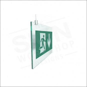 Polished Acrylic Hanging Fire Exit
