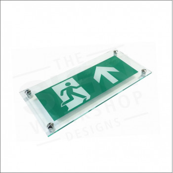 Polished Acrylic Wall Mounted Fire Exit
