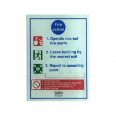 Brushed Silver Fire Action - with meeting point and Logo (Standard Legend)