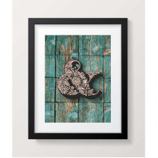 Red Tinted Typography sign art, The Ampersand